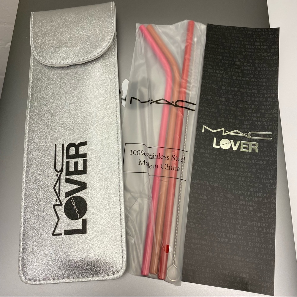 MAC LOVER Stainless Steel Straw & Pouch Set
